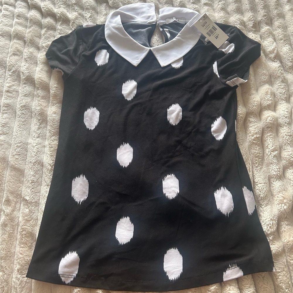 Polka Dot Peter Pan Blouse XS